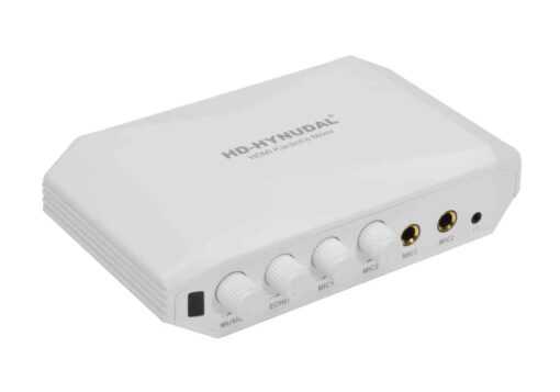 HD-Hyundal HDMI Karaoke Mixer - Dual Microphone Input, Echo Effect, Individual Volume Controls