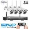 Hiseeu Wireless CCTV System 4CH 960P waterproof IP camera outdoor wifi 1080P NVR 4PCS Home Security 6