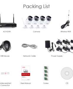 ZOSI 4CH Wireless NVR Kit 1080P HD Outdoor IP Video Security Camera System Waterproof IR Night 1