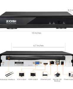 ZOSI 4CH Wireless NVR Kit 1080P HD Outdoor IP Video Security Camera System Waterproof IR Night 10