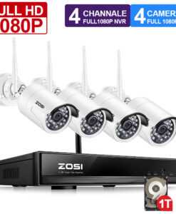 ZOSI 4CH Wireless NVR Kit 1080P HD Outdoor IP Video Security Camera System Waterproof IR Night 6