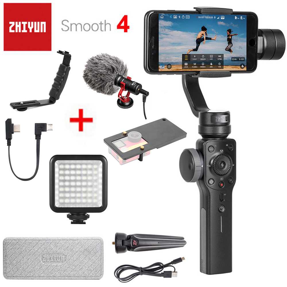 ZHIYUN Smooth 4 Handheld 3-Axis Gimbal Stabilizer For Smartphone Cellphone 