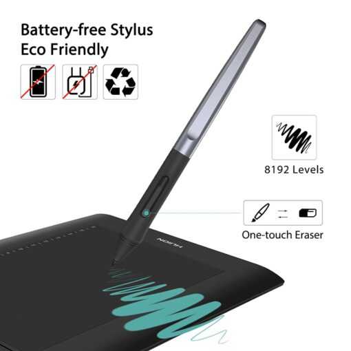 HUION H610 PRO V2 10 Digital Tablets Graphic Drawing Pen Tablet 8192 Levels Tilt Function Battery 2
