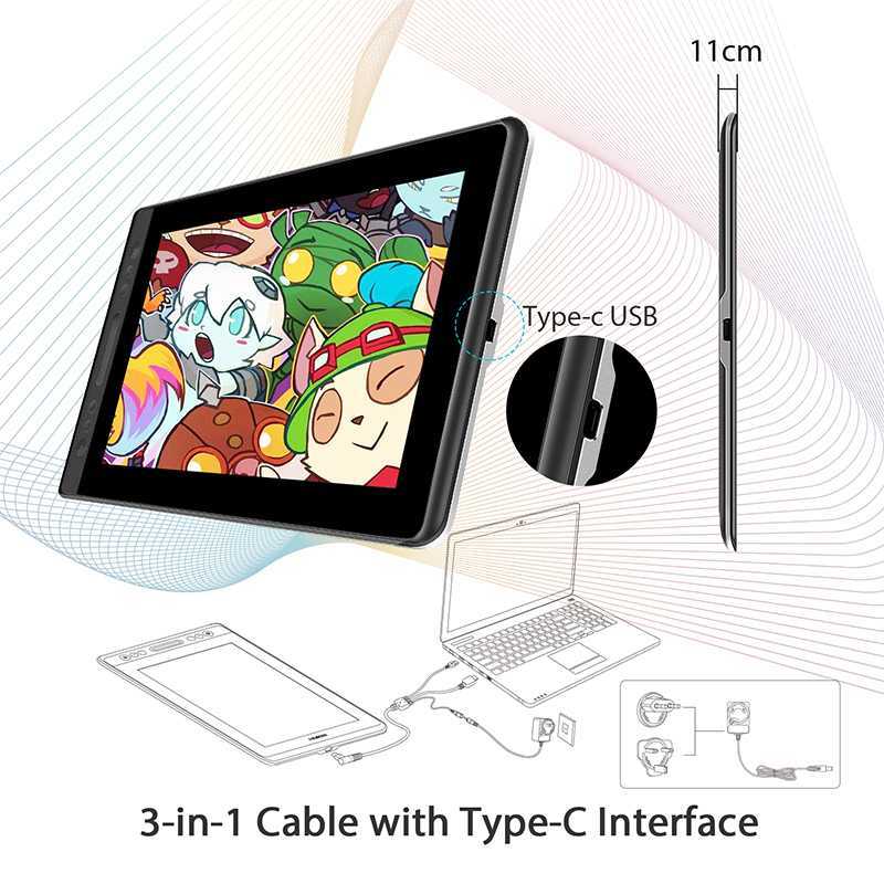 The SUP Desk HUION KAMVAS Pro 13, Pen Tablet Monitor - Image 5