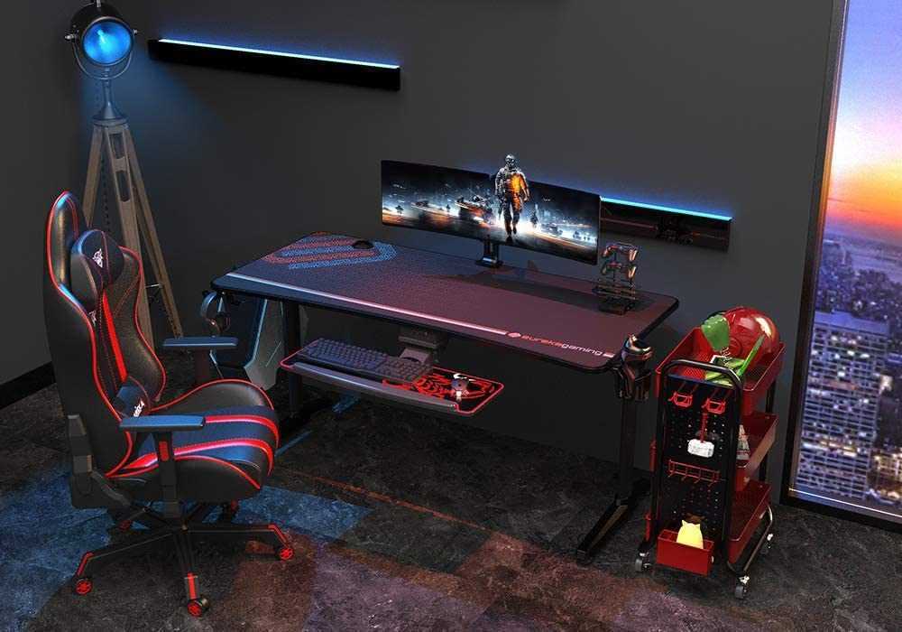 The SUP Desk EUREKA ERGONOMIC Gaming Desk 60 Inch Home Office Computer Desk 3 The SUP Desk EUREKA ERGONOMIC Gaming Desk 60 Inch Home Office Computer Desk - Image 3