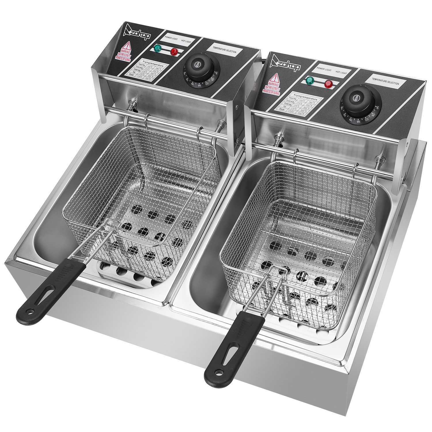 The SUP Desk Stainless Steel Double Cylinder Electric Fryer - Image 4