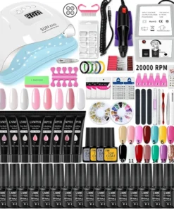Nail Gel Kit Acrylic Nails Set With UV LED Lamp Dryer Color Gel Polish Kit Soak.jpg 640x640Q90.jpg