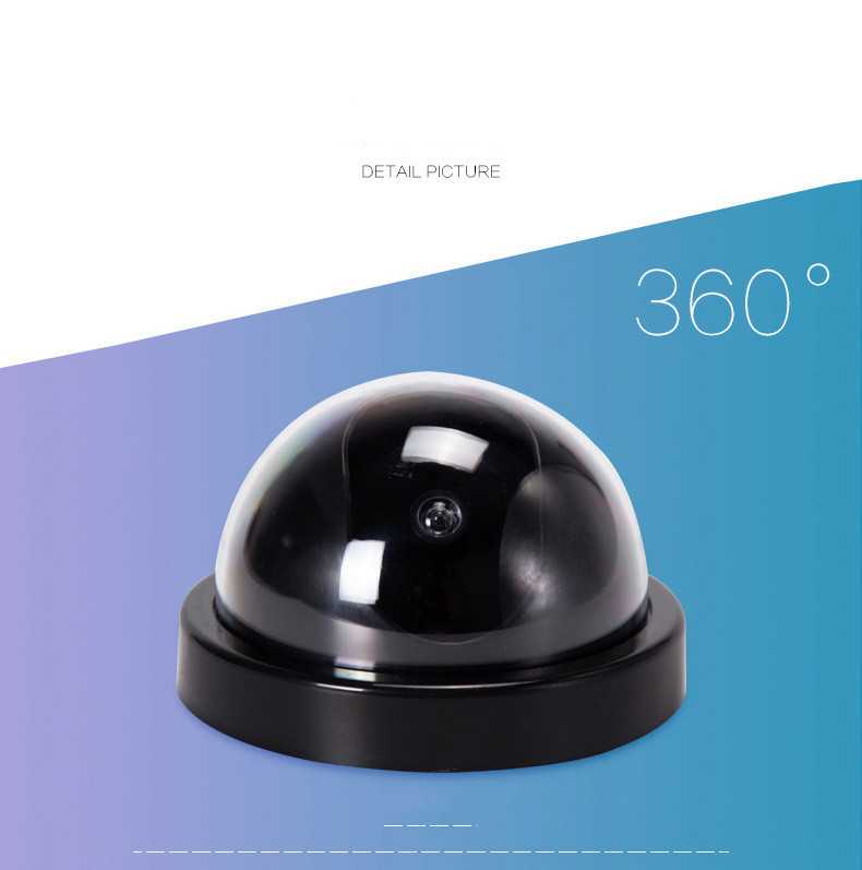 The SUP Desk Black Plastic Dummy Dome Security Camera With Flashinga Red LED Light - Image 10