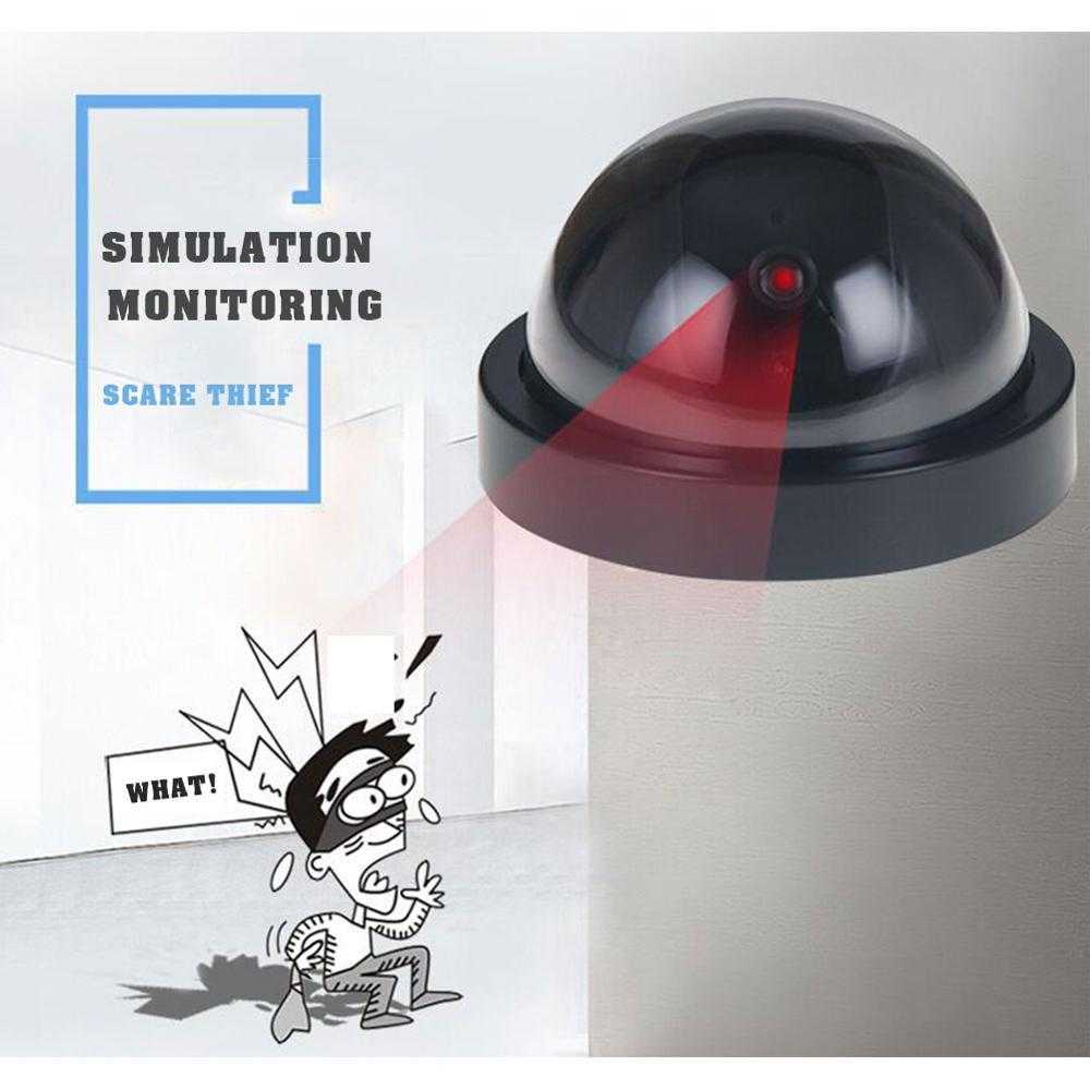 The SUP Desk Black Plastic Dummy Dome Security Camera With Flashinga Red LED Light - Image 5