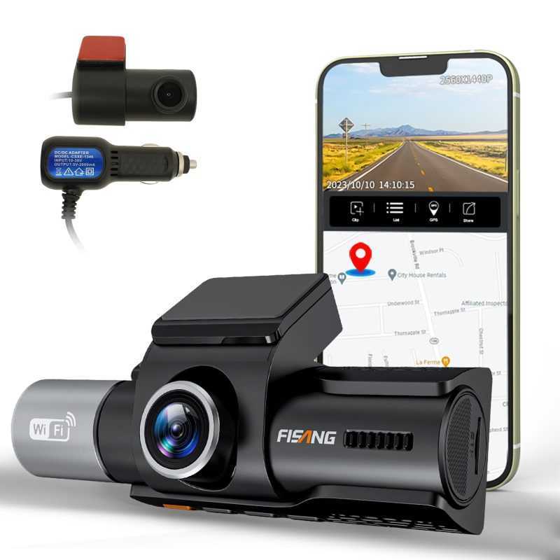 3 Channel WiFi 4K Dash Cam — Front, Inside & Rear 1080P Cameras with Night Vision, 24H Parking Mode & GPS Support