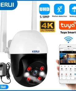 KERUI 4K PTZ WiFi Security Camera – Wireless Waterproof Outdoor CCTV Surveillance with Smart Tracking