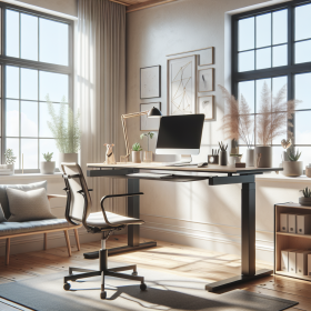 60cm Adjustable Computer Standing Desk with Rollers | The SUP Desk