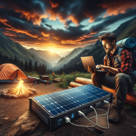 50W 18V Portable Solar Panel with Solar Charger | The SUP Desk