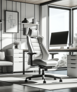 The SUP Desk Lacoo PU Leather Gaming Computer Chair with Footrest and Lumbar Support