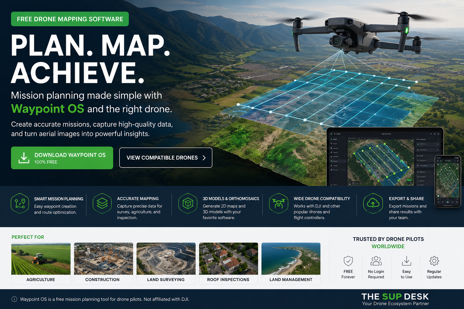 Free Drone Mapping Software | SUP Desk Drone Toolkit