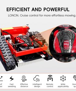 MMS MS550J tracked lawn mower angle view