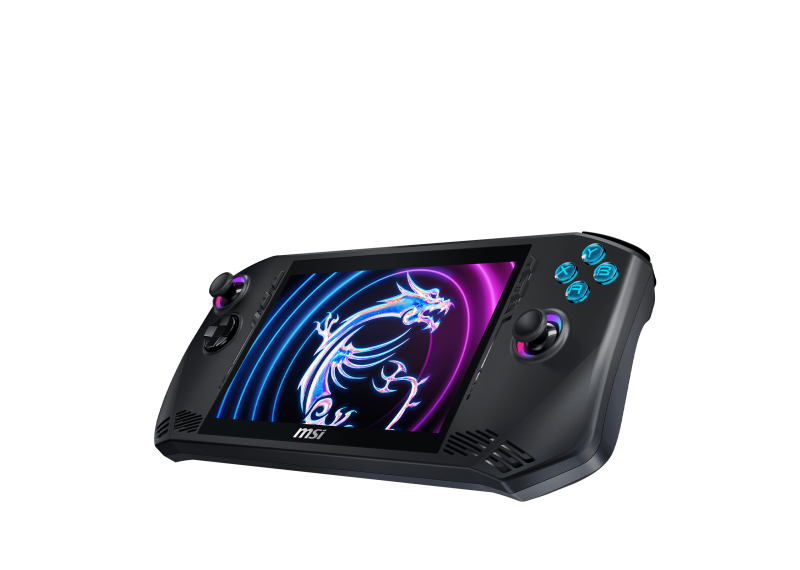 MSI Claw A1M handheld gaming PC – front hero view