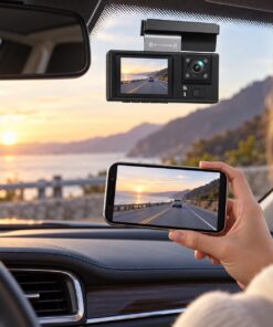 3-Channel 4K WiFi Dash Cam — Front, Cabin & Rear | Night Vision & App Control - Image 4